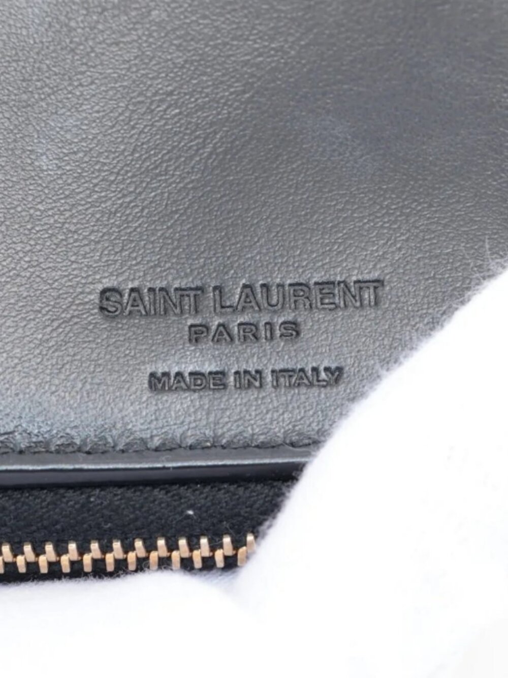 Saint Laurent Johan Leather Compact Wallet Black - Picture 6 of 6